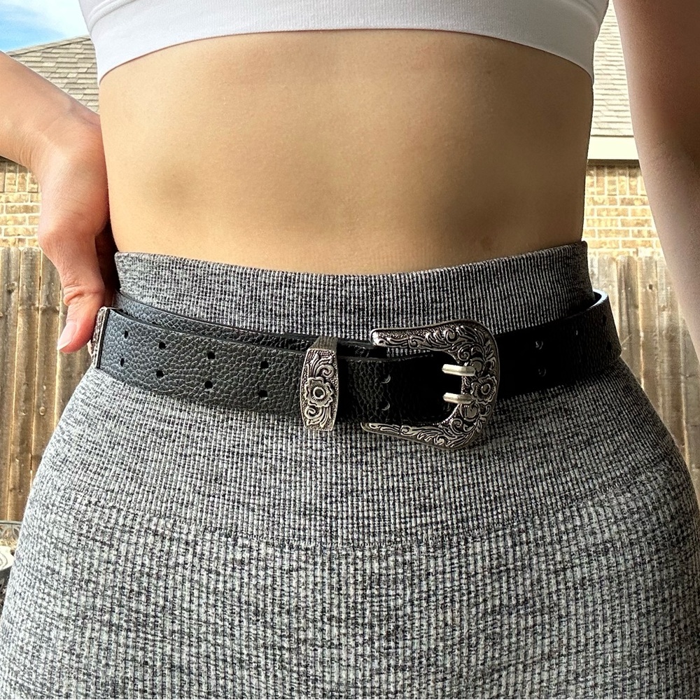 Black Western Style Belt